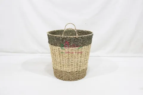 Rattan Export Handmade Round Seagrass Basket – Eco-Friendly Storage & Decor - REX-SD2287B-1MC