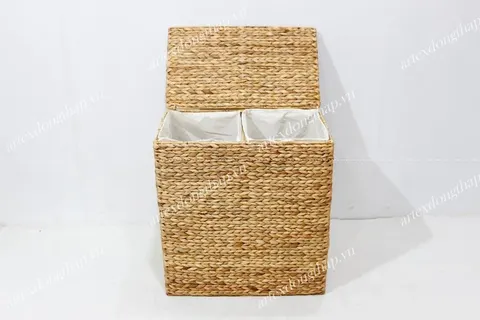 Rattan Export Rect water hyacinth laundry basket - REX-SD4302B-1NA