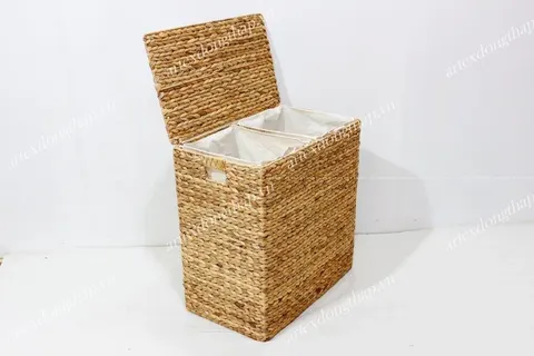 Rattan Export Rect water hyacinth laundry basket - REX-SD4302B-1NA