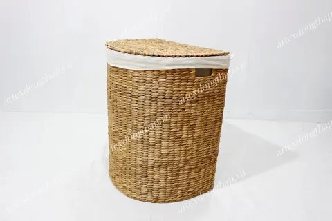 Rattan Export Half round water hyacinth laundry basket - REX-SD4316B-1NA