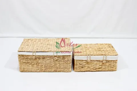 Rattan Export Water hyacinth laundry basket - REX-SD4345A-2NA