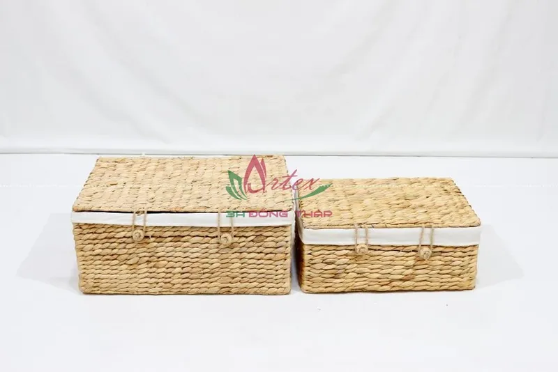 Rattan Export Water hyacinth laundry basket - REX-SD4345A-2NA