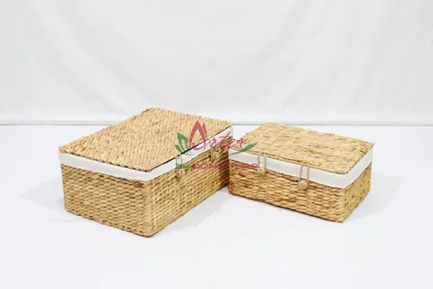 Rattan Export Water hyacinth laundry basket - REX-SD4345A-2NA