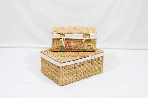Rattan Export Water hyacinth laundry basket - REX-SD4345A-2NA