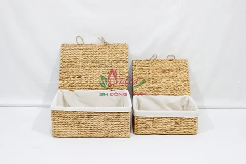 Rattan Export Water hyacinth laundry basket - REX-SD4345A-2NA