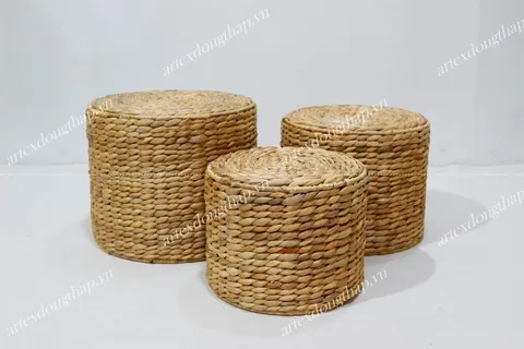 Rattan Export Water Hyacinth Stool - REX-SD5185A-3NA