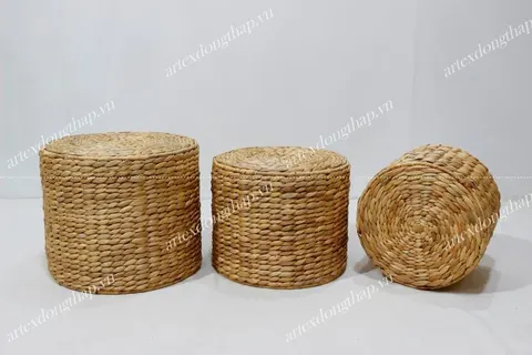 Rattan Export Water Hyacinth Stool - REX-SD5185A-3NA