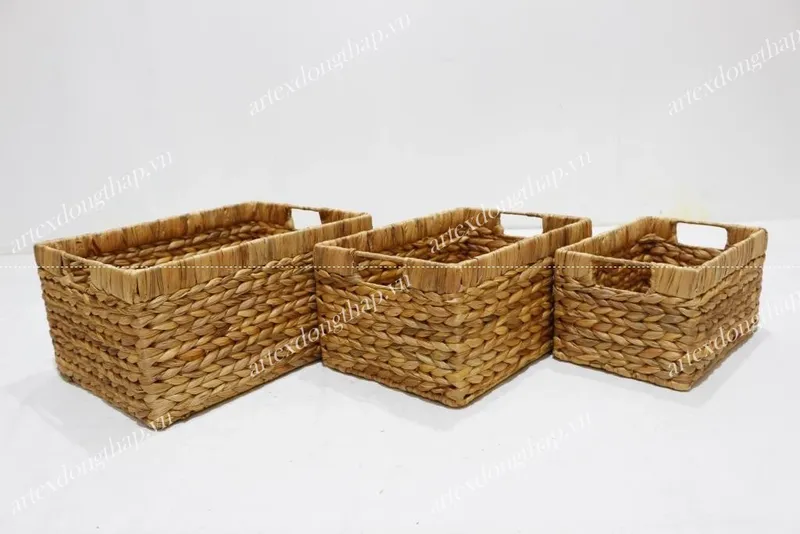Rattan Export Water hyacinth Basket - REX-SD5217H-3NA