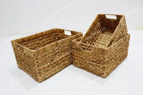 Rattan Export Water hyacinth Basket - REX-SD5217H-3NA