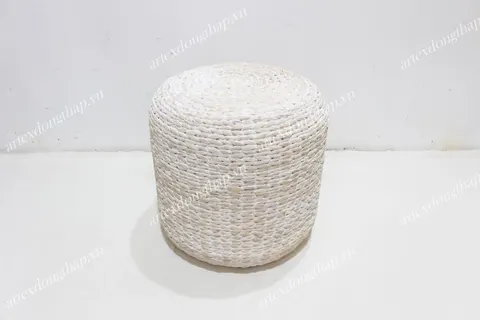 Rattan Export Water Hyacinth Stool - REX-SD6474P-1WH