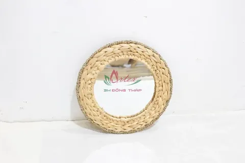 Rattan Export Handmade Water Hyacinth Woven Wall Mirror Vietnam Manufacturer - REX-SD7796A-1NA