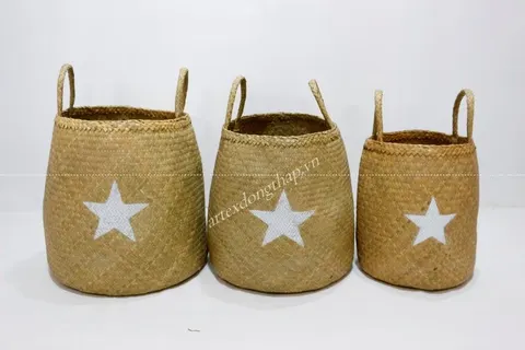 Rattan Export Palm Leaf Basket - REX-SD8677K-3NA