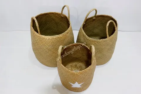 Rattan Export Palm Leaf Basket - REX-SD8677K-3NA