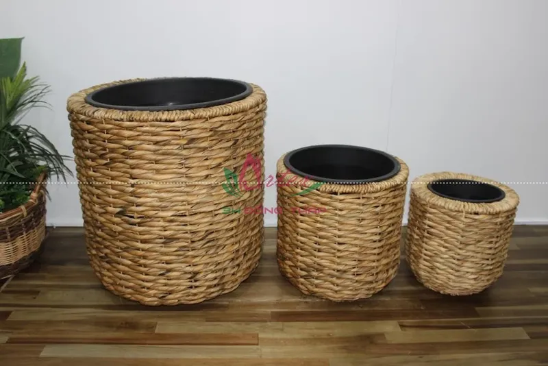 Rattan Export Water hyacinth planter - REX-SD9225A-3NA