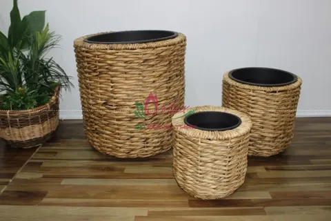 Rattan Export Water hyacinth planter - REX-SD9225A-3NA