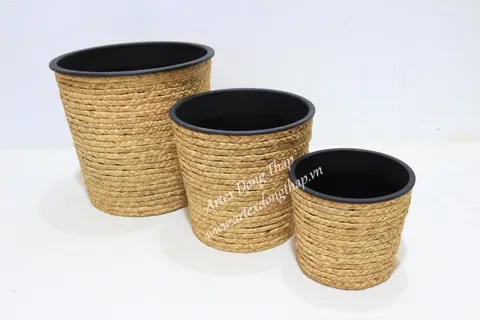 Rattan Export Water hyacinth planter - REX-SD9251A-3NA