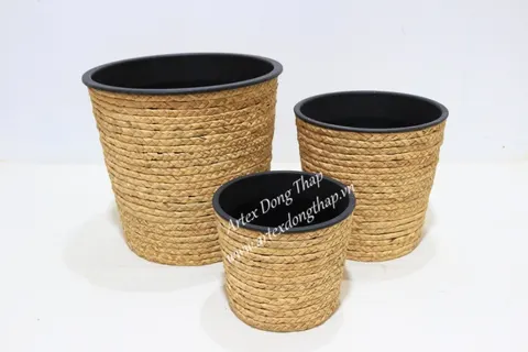 Rattan Export Water hyacinth planter - REX-SD9251A-3NA