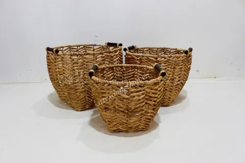 Rattan Export Water hyacinth Basket - REX-SD9749D-3NA