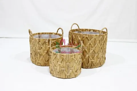 Rattan Export Water hyacinth Storage Basket - REX-SD10547A-3NA