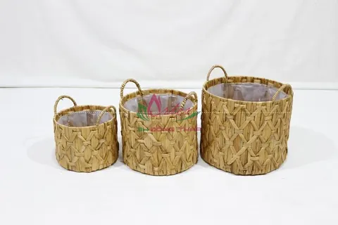 Rattan Export Water hyacinth Storage Basket - REX-SD10547A-3NA