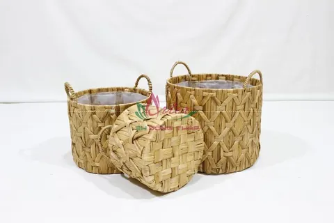 Rattan Export Water hyacinth Storage Basket - REX-SD10547A-3NA