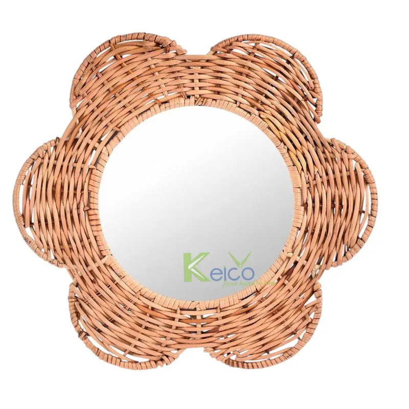 Rattan Export Bộ sưu tập vật liệu phẳng màu sepia – Gương hoa - REX-24100502