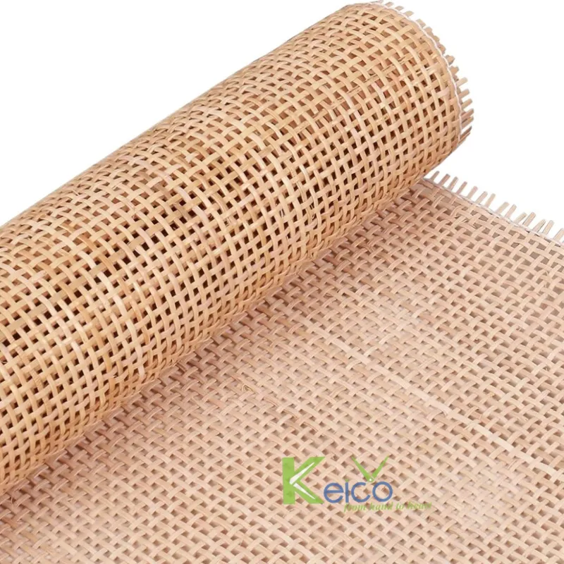 Rattan Export Rejilla de ratán superventas 2024 en color natural con patrón cuadrado básico, fácil de aplicar - REX-RTR-06