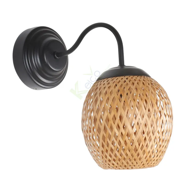 Rattan Export Umweltfreundliche hochwertige Bambus-Wandleuchte, hergestellt in Vietnam KC24012701 - REX-KC23122104-1
