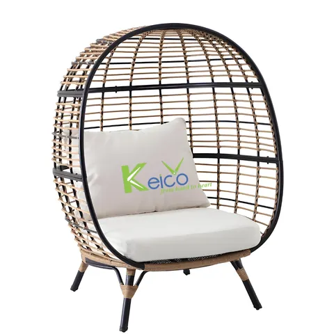 Rattan Export Bộ sưu tập ngoài trời mới – Ghế trứng ngoài trời cỡ lớn bằng mây nhựa/mây đan - REX-KC24032301-1-1