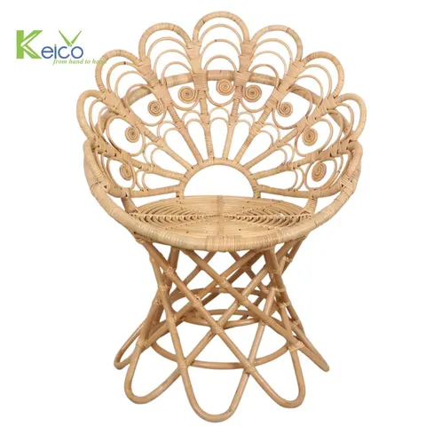 Rattan Export Silla Peacock vintage de ratán - REX-K2392903