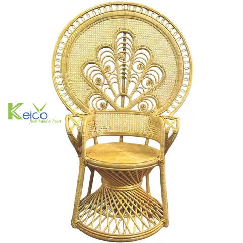 Rattan Export Silla Lady Peacock de ratán, tamaño grande L110xW65xH150cm - REX-8423082811
