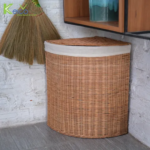 Rattan Export Cesta de ropa de ratán para rincones, producto ecológico - REX-8423072153