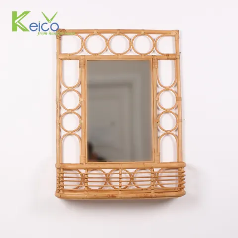 Rattan Export High quality handmade rattan mirror 60x15xh80 cm for home decoration - REX-8423070426