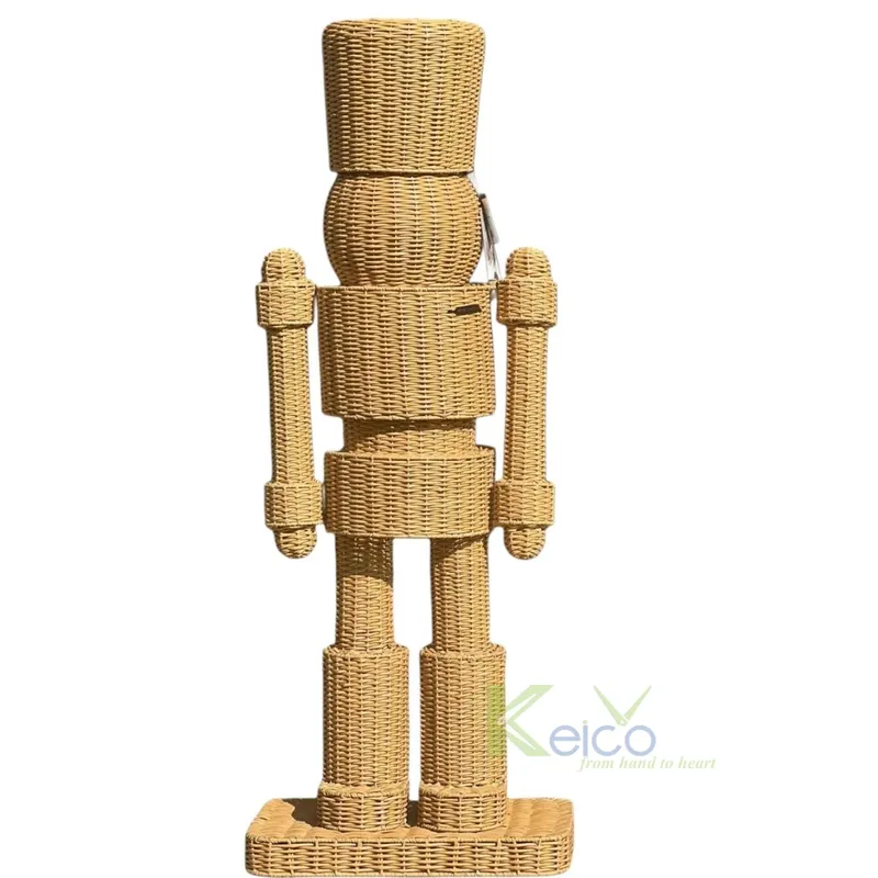 Rattan Export Rattan Nutcracker – Handcrafted Wicker Christmas Decor - REX-KCSS017