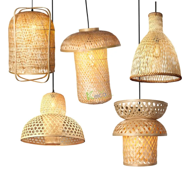Rattan Export Neue Kollektion 2024: Boho-Bambuslampenschirme für Wohndekoration - REX-K2392807