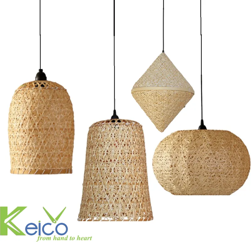 Rattan Export Bambus-Pendelleuchte 20×30 30×40 30×50 40×26 cm - REX-8423062602