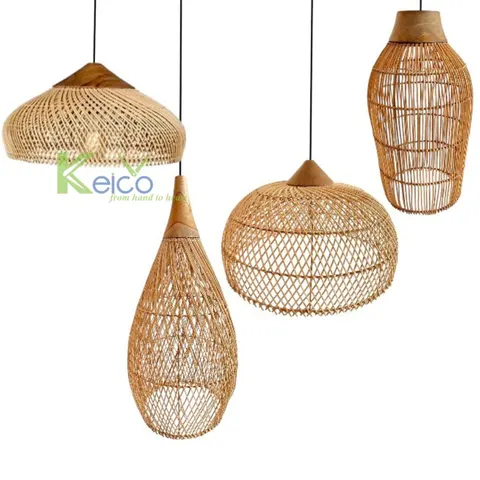 Rattan Export A curated collection of rattan lamps, beautifully paired with classic brown wood-tone shades for a timeless, natural look - REX-2308241993-1-1-1