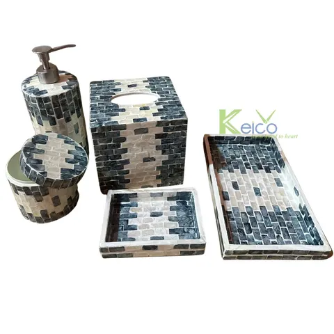 Rattan Export Conjunto de accesorios de baño vietnamitas de nácar, muestra mayorista 2025 (Copia) - REX-8423070452-1-1