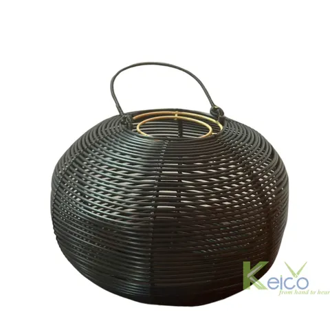 Rattan Export Black Poly Rattan Solar Lamps Collection – Perfect for Garden & Patio (Customize Size & Color) - REX-250408-1