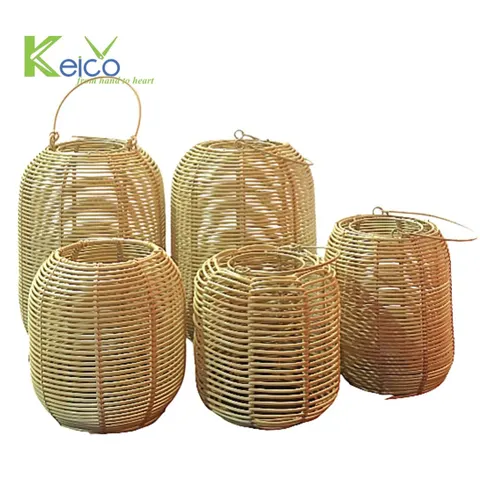 Rattan Export Natural Color Poly Rattan Solar Lamps Collection – Perfect for Garden & Patio - REX-250408
