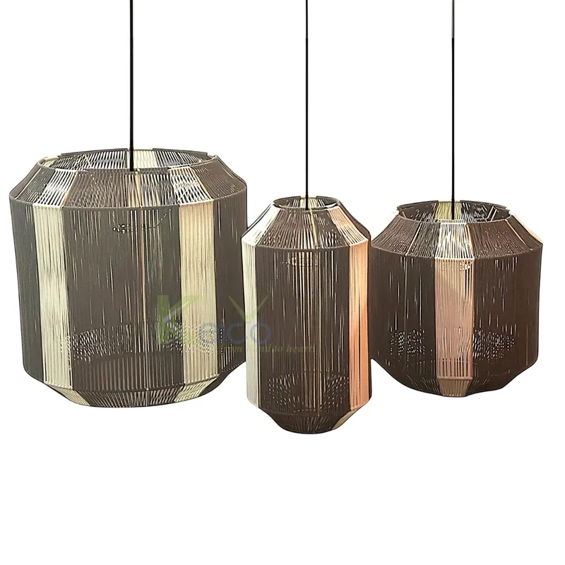 Rattan Export Leuchten-Kollektion aus recyceltem PP-Gewebe – Nachhaltige Eleganz, inspiriert von der Natur – Teil III - REX-25032103