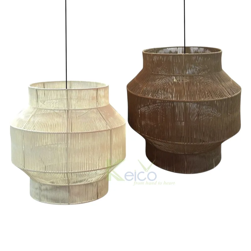 Rattan Export Leuchten-Kollektion aus recyceltem PP-Gewebe – Nachhaltige Eleganz, inspiriert von der Natur – Teil II - REX-25032102