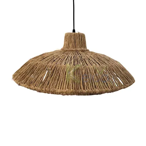 Rattan Export Handwoven Conical Jute Pendant Light – Natural Woven Hanging Lamp for Warm Ambient Lighting - REX-250301