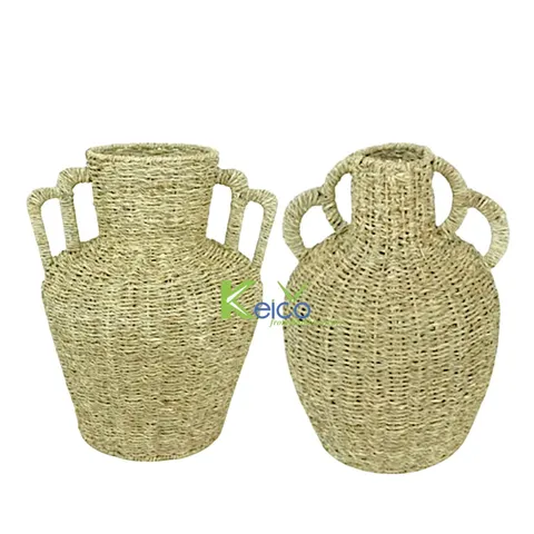 Rattan Export Bình hoa cỏ biển thiết kế tinh xảo – Điểm nhấn nổi bật cho bộ sưu tập trang trí mới 2025 - REX-25011401-1