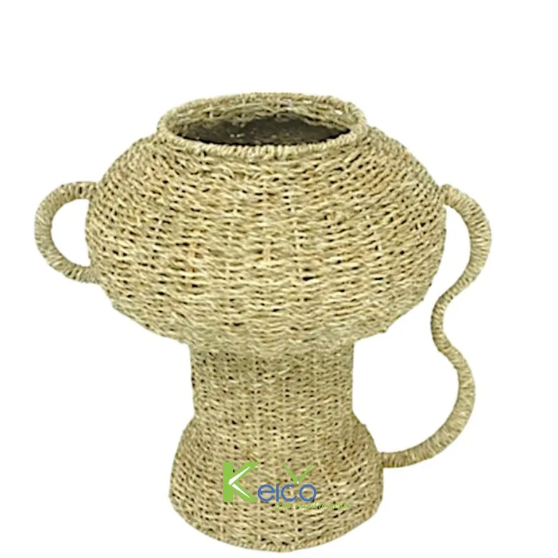 Rattan Export Special design seagrass flower vase for new collection decoration 2025 - REX-25011401