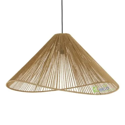 Rattan Export Natural Jute Pendant Light – Conical Woven Hanging Lamp - REX-250214