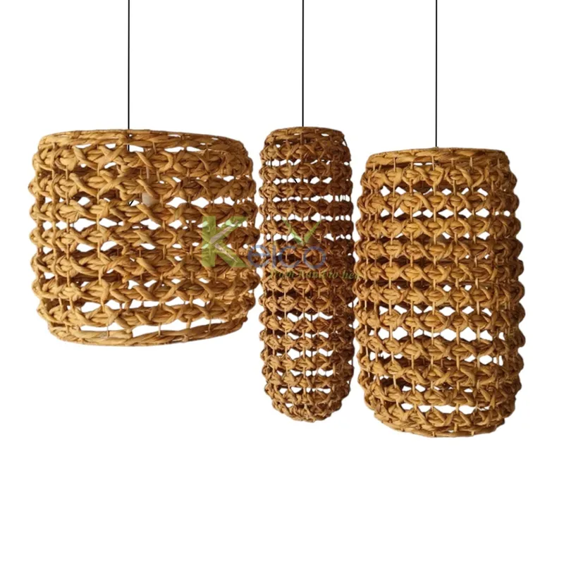 Rattan Export Vietnamesische neue Kollektion – Seegras-Pendelleuchte 2024 im speziellen Flechtstil - REX-8423060201-1-3