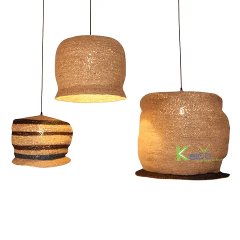 Rattan Export Vietnam Colorful Seagrass Pendant Light 2024 With Customize Sizes and Colors - REX-8423060201-1-2