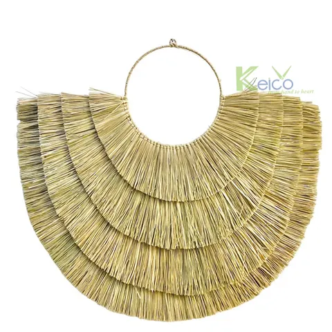 Rattan Export Natural eco-friendly seagrass wall decoration 100×100 cm made in Vietnam - REX-KC23112101
