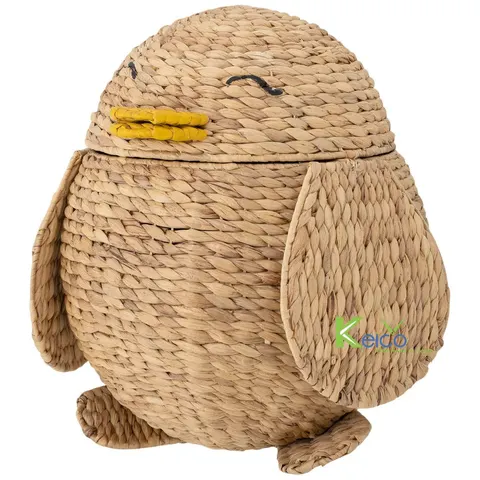Rattan Export Water Hyacinth Basket Shape Duck , Natural Color With Yellow Mouth - REX-KC2402401